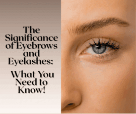 Blog text and half of a woman's face with her eye open.