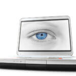 Laptop blue eye